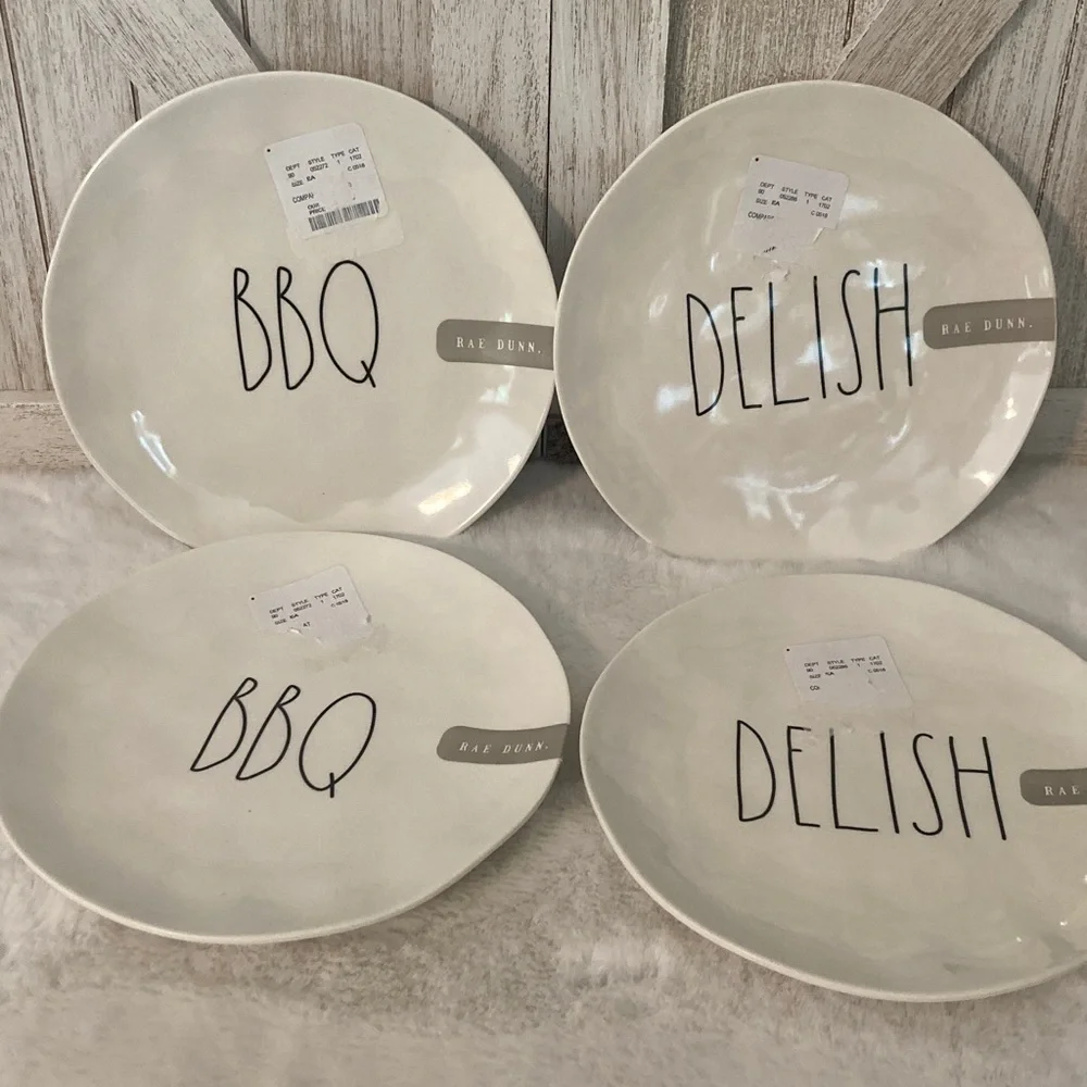 Rae Dunn Delish/BBQ Melamine Salad Plates